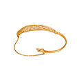 14KT Yellow Gold Oval Bangle With Openwork,,hi-res view 2
