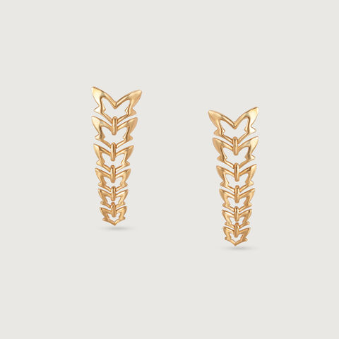 Butterfly Ballet 14KT Yellow Gold Drop Earrings