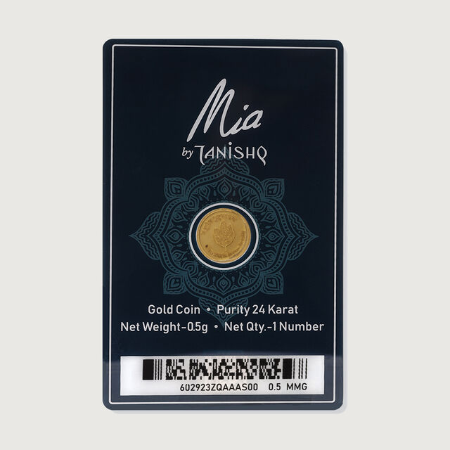 Half Gram 24 Karat Tulsi Coin,,hi-res image number null