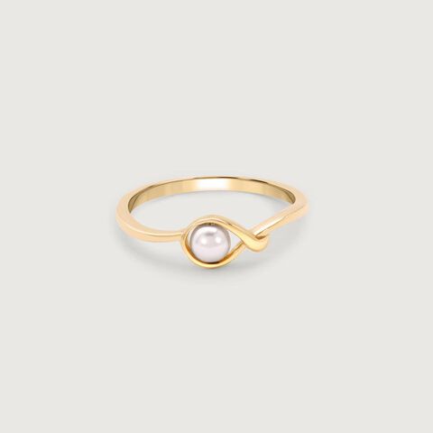 Twist Bloom Pearl Ring
