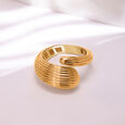 Sunrise Stripes 18KT Gold Finger Ring,,hi-res view 1
