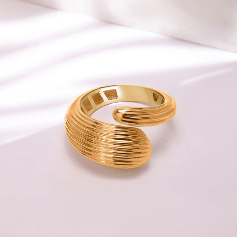 Sunrise Stripes 18KT Gold Finger Ring