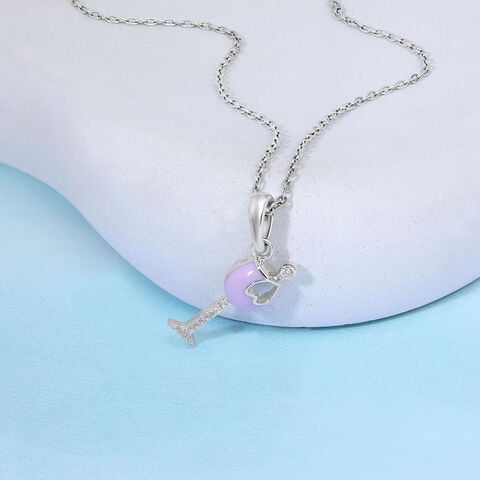 Sparkling Cheers Silver Pendant