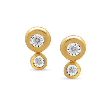 Mamma Mia 14 KT Yellow Gold Bubble it Up!  Stud Earrings