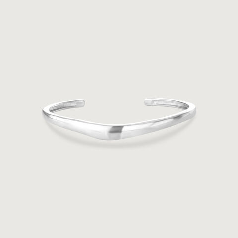 Fluid Curve Silver Kada