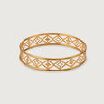 Chic Warli 22KT Gold Bangle,,hi-res view 3
