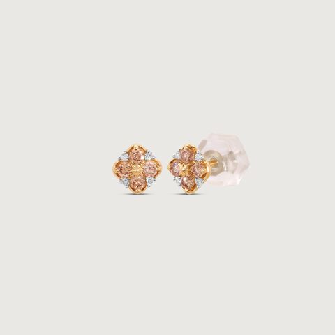 Radiant Petal Diamond Stud Earrings