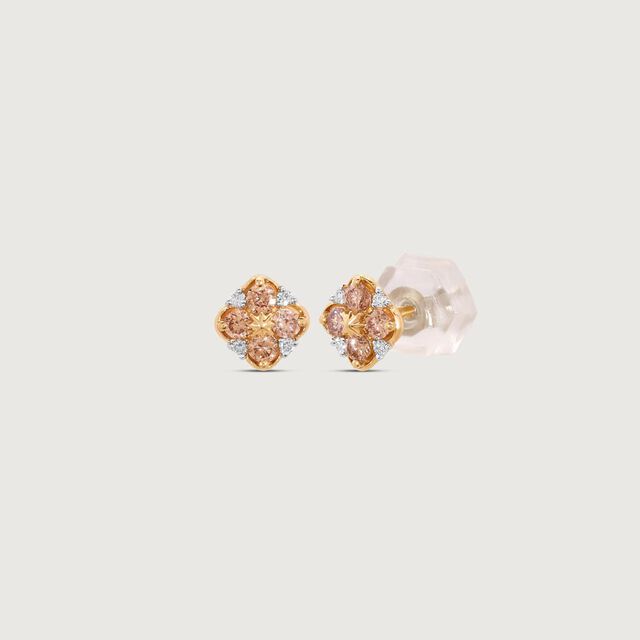 Radiant Petal Diamond Stud Earrings,,hi-res image number null