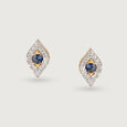 Sapphire Symphony 14KT Gold & Diamond Stud Earrings,,hi-res view 3