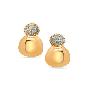 Mamma Mia 14 KT Yellow Gold Lovely Blobs  Stud Earrings
