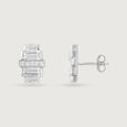 Prism Shine Silver Stud Earrings,,hi-res view 4