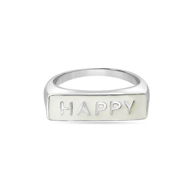925 Silver Happy Signet Ring,,hi-res view 2