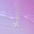 Minimal Initial X Silver Charm,,hi-res view 1
