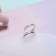 Graceful Sparkle Silver Finger Ring,,hi-res view 1