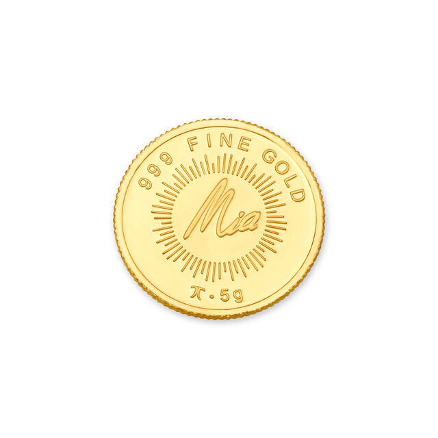 5 Gm 24 Karat Lotus Gold Coin,,hi-res image number null
