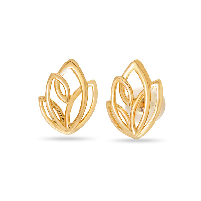 14KT Yellow Gold Organic Odyssey Stud Earrings,,hi-res image number null