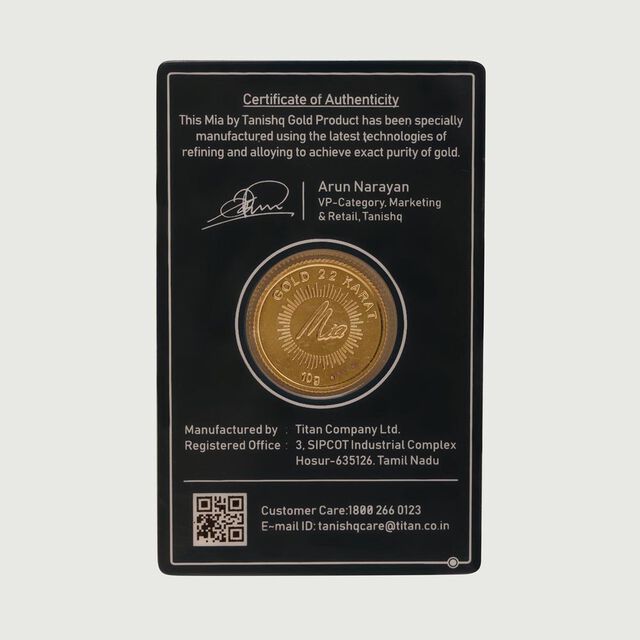 10 GM 22 Karat Stunning Lotus Gold  Coin,,hi-res image number null