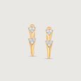 Playful Geometry Diamond Hoop Earrings,,hi-res view 3
