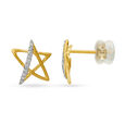 14KT Yellow Gold Diamond Stud Earrings,,hi-res view 2