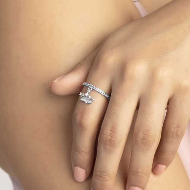 Glam Queen Silver Finger Ring,,hi-res image number null