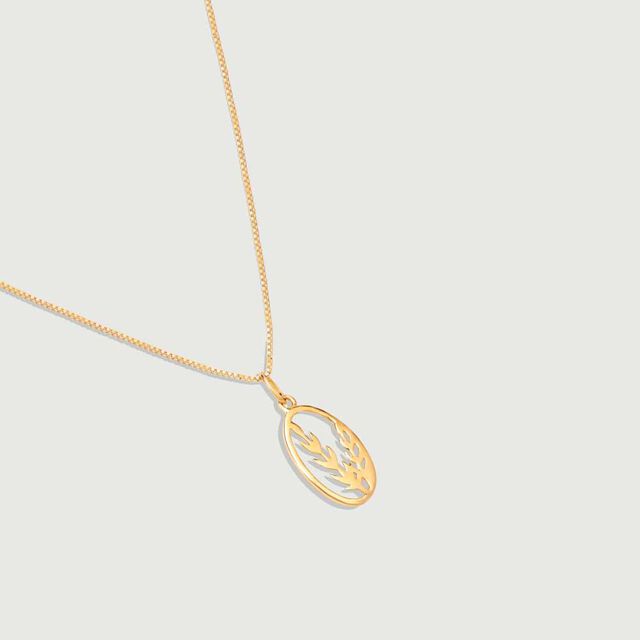Leafy Babe Gold Pendant,,hi-res image number null