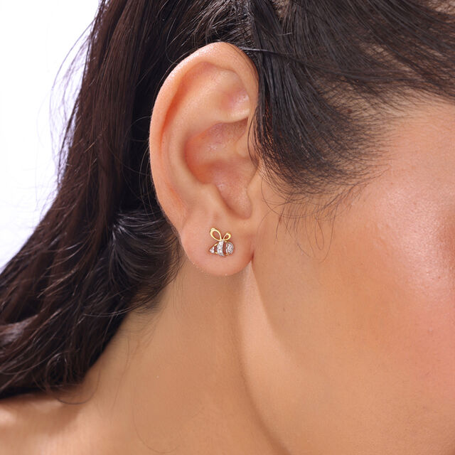Playful Buzz Diamond Stud Earrings,,hi-res image number null