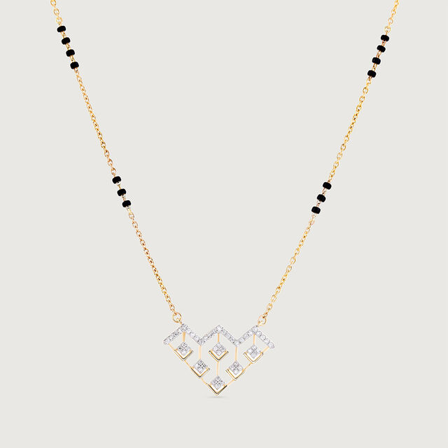 Vivid Vortex Gold and Diamond Mangalsutra,,hi-res image number null