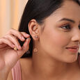 Dazzling Heart 14KT Rose & White Gold Diamond Drop Earrings,,hi-res view 1