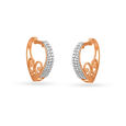 True Love In Diamond 18KT Gold Hoop Earrings,,hi-res view 3