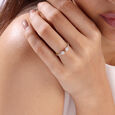 Twin Crescendo Gold & Diamond Finger Ring,,hi-res view 2