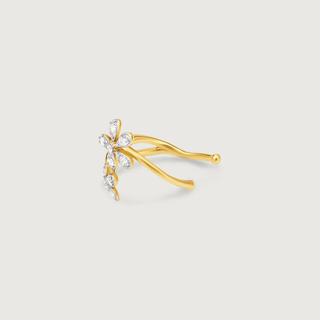 Daisy Charm Diamond Earcuff,,hi-res image number null