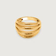 Chic Layers 18KT Gold Finger Ring,,hi-res view 4