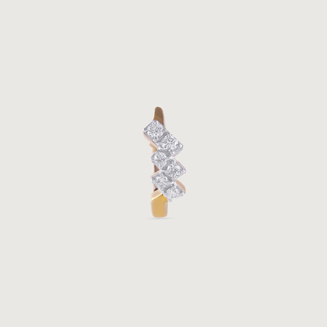 Lippan Glamour Gold & Diamond Nose Pin,,hi-res image number null