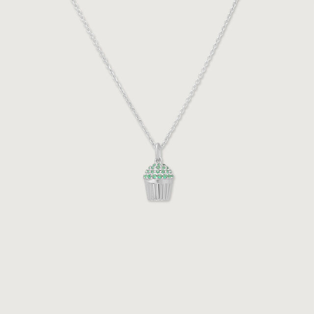 Joyful Cupcake Silver Necklace,,hi-res image number null