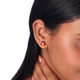 Whimsical Ladybug Silver Stud Earrings,,hi-res view 2
