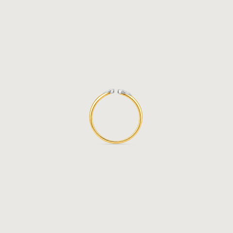 Subtle Balance Diamond Platinum Gold Ring