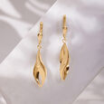 Sculpted Aura 18KT Hoop Earrings,,hi-res view 1