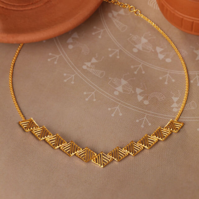 Nomadic Warli Charm 22KT Gold Necklace,,hi-res image number null