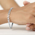 925 Silver Unique Subtle Bracelet for Men,,hi-res view 2