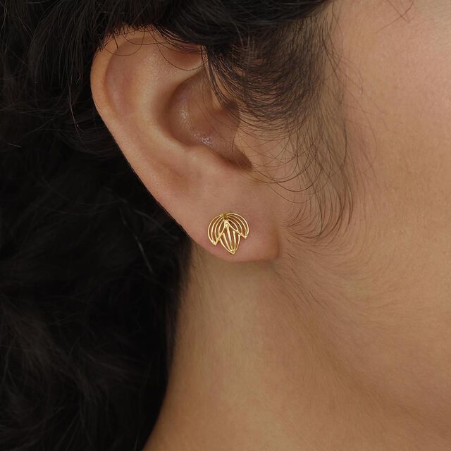 Chic Canopy Gold Stud Earrings,,hi-res image number null
