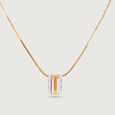 Dual Sparkle Gold & Diamond Pendant,,hi-res view 3