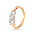 14KT Rose Gold Linked In Love Diamond Finger Ring,,hi-res view 2