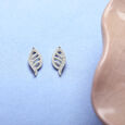 Ethereal Feather Silver Earrings,,hi-res view 1
