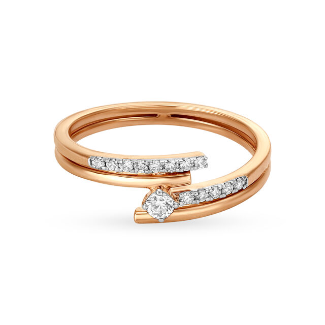 14KT Rose Gold Core Finger Ring,,hi-res view 2