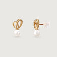 Ribbon Kiss Crystal White Earrings,,hi-res view 4