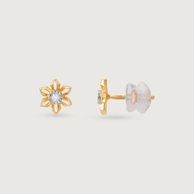 Whimsy Daisy Diamond Stud Earrings,,hi-res image number null