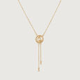 Fluid Orbit Gold Necklace,,hi-res view 1