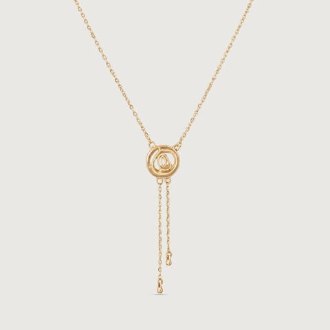 Fluid Orbit Gold Necklace