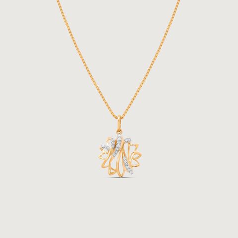 Whimsical Flow Diamond Pendant