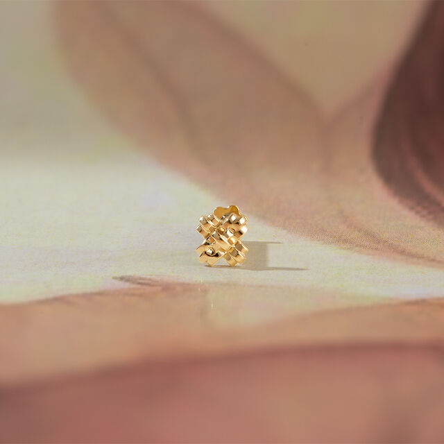 Woven Petal Gold Nose Pin,,hi-res image number null